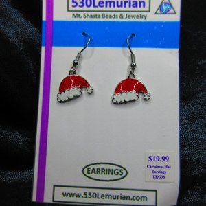 Santa Hats Christmas Festive Dangle Earrings